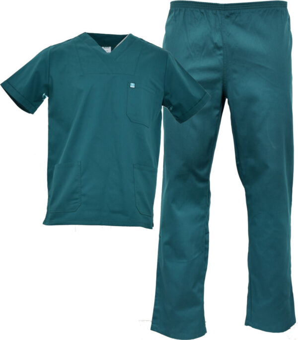 Alezi Σετ Παντελόνι & Μπλούζα Unisex σε Πράσινο Χρώμα SCRUB-UNISEX-BOTTLE-GREEN - Image 6