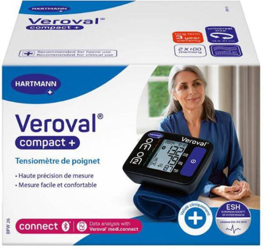 Hartmann Veroval Compact+ Ηλεκτρονικό Πιεσόμετρο Καρπού Ακριβείας με ανίχνευση Αρρυθμίας & Bluetooth 925204 - Image 2