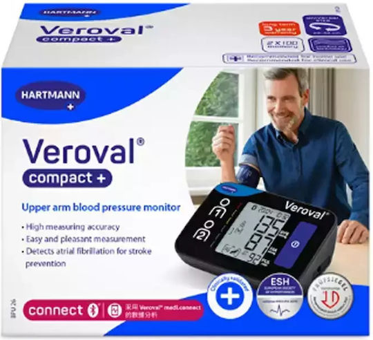 Hartmann Veroval Compact+ Ηλεκτρονικό Πιεσόμετρο Μπράτσου Ακριβείας με ανίχνευση Αρρυθμίας & Bluetooth 925105 - Image 2